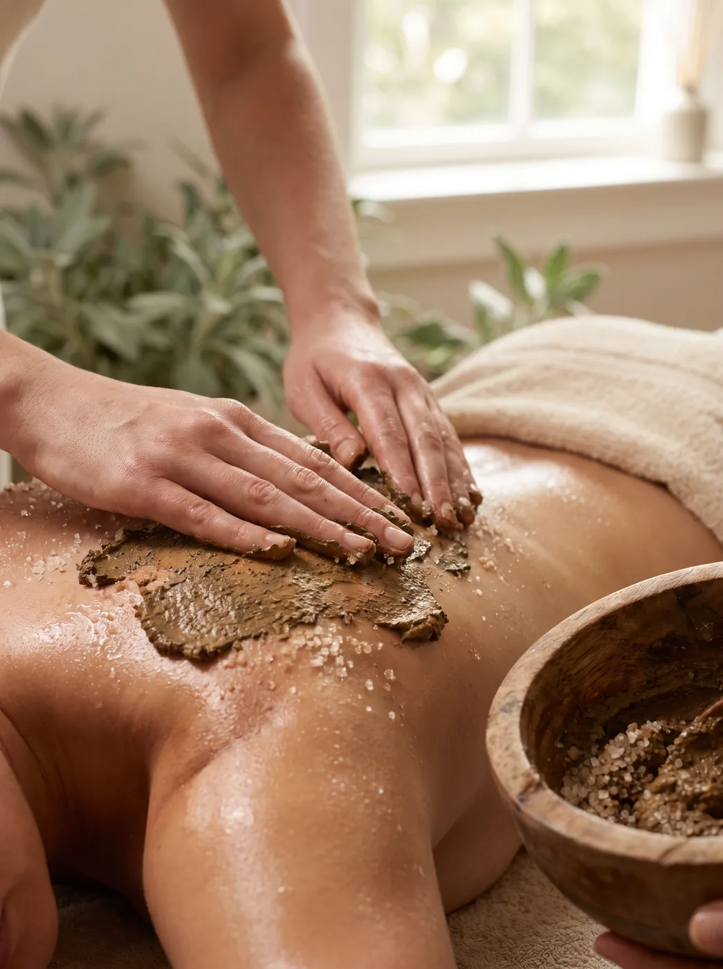 A serene body wrap and scrub treatment at ESSpa Kozmetika